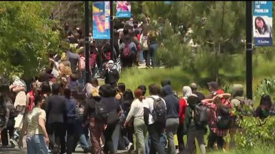 UC San Diego students walk out of class as part of pro-Palestinian protest