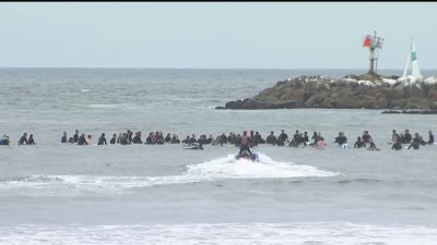 Family, friends ‘paddle out' in Ocean Beach in memory of 3 surfers killed in Mexico