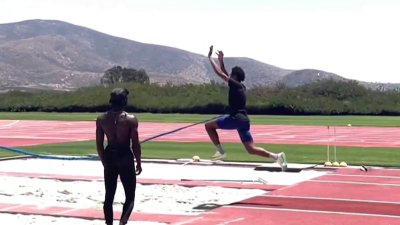Chula Vista triple jumper trains for 3rd Olympics