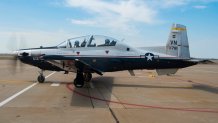 Student pilots prepare for take-off in the T-6 Texan II, March 27, 2019, at Vance Air Force Base, Oklahoma. Pilots train in the T-6 Texan II before moving on to other aircraft. 