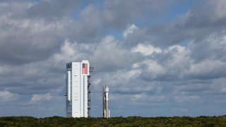 Boeing’s Starliner capsule atop an Atlas V rocket is rolled out to the launch pad at Space Launch Complex 41, Saturday, May 4, 2024, in Cape Canaveral, Fla. NASA astronauts Butch Wilmore and Suni Williams will launch aboard to the International Space Station, scheduled for liftoff on May 6, 2024.