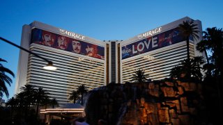 FILE – The Mirage hotel-casino is seen, May 3, 2018, in Las Vegas.