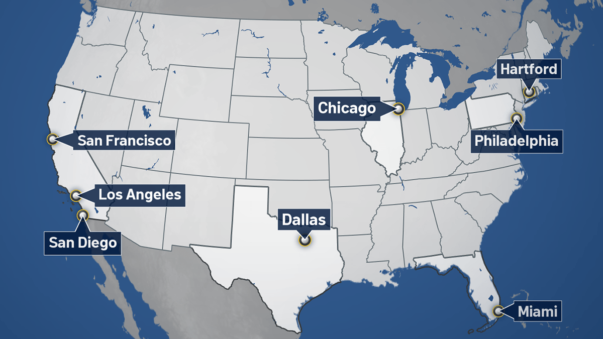 As part of our investigation, NBC 7 Investigates partnered with NBC owned television stations across the country. In each of these cities, more than 90% of reported sex crimes resulted in no convictions.