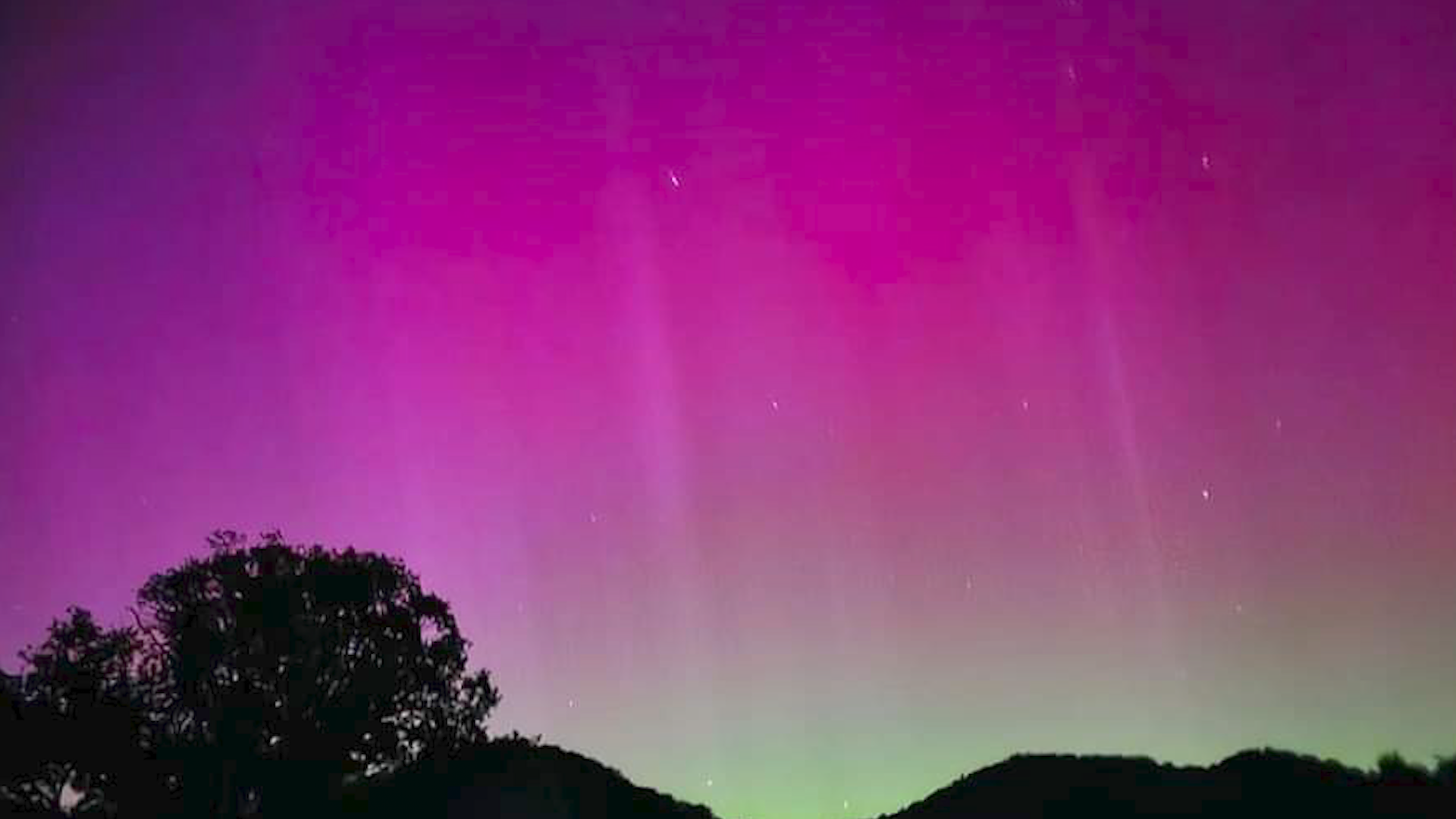 The northern lights could also be seen from Pauma.