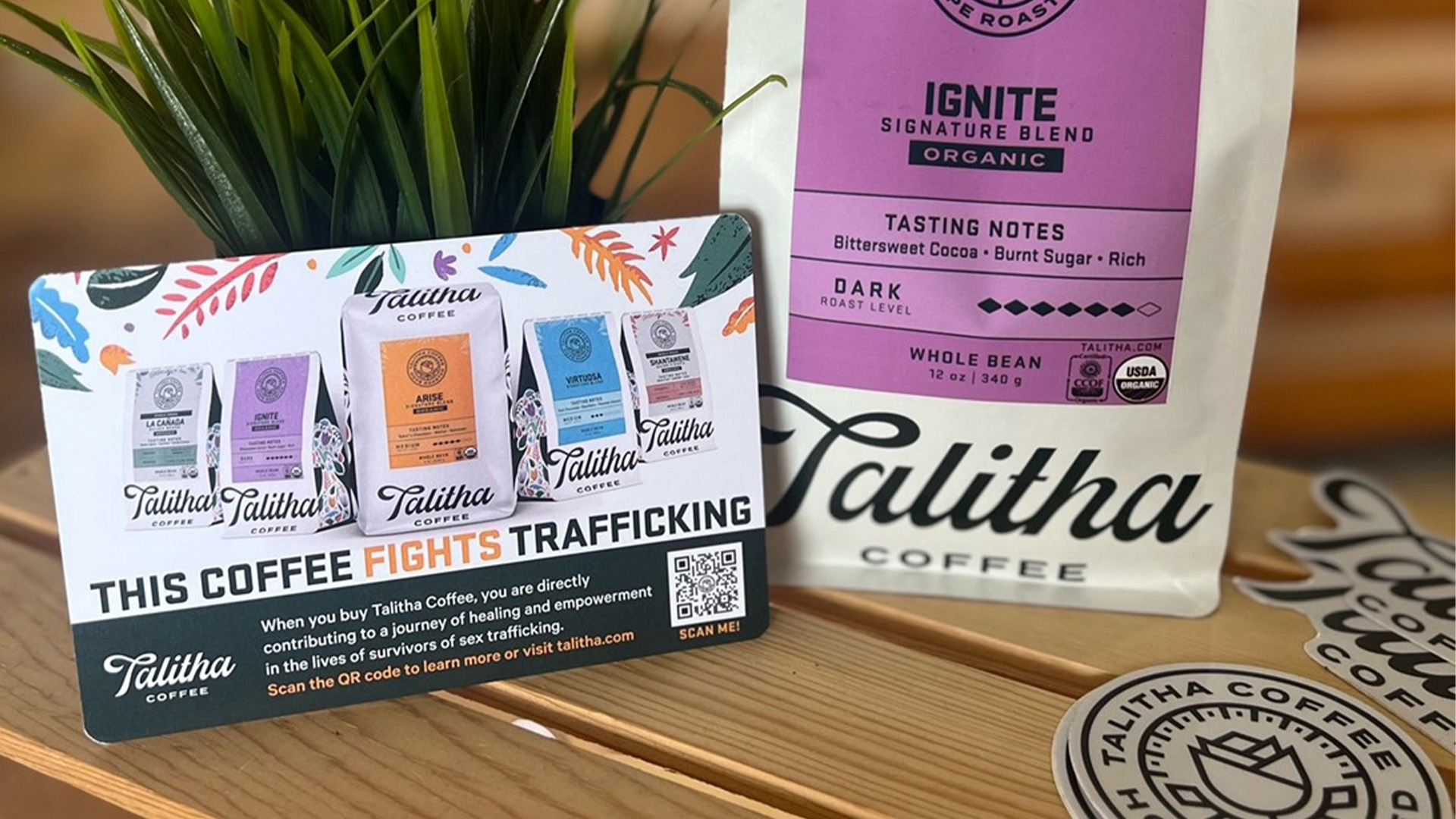 Talitha Coffee is a San Diego-based company that hires and provides holistic support for survivors of sex trafficking.