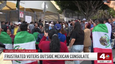 Mexican voters frustrated with long lines at consulate's office