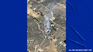 Crews quickly stop vegetation fire in rural Campo in San Diego County ...