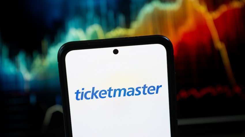 In this photo illustration a Ticketmaster logo seen displayed on a smartphone.