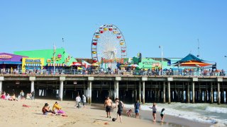 APRIL 29: A View of Santa Monica Pier during Cirque du Soleil KOOZA.