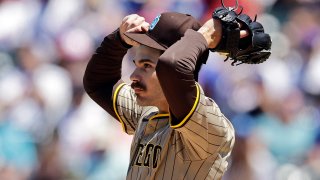 NEW YORK, NY – JUNE 16: Dylan Cease #84 of the San Diego Padres reacts during the first inning against the New York Mets at Citi Field on June 16, 2024 in New York City. (Photo by Adam Hunger/Getty Images)