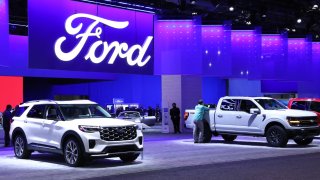 The Ford display at the New York International Auto Show on March 28, 2024. 