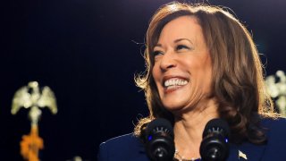 U.S. Vice President Kamala Harris delivers remarks during a campaign event, at West Allis Central High School, in West Allis, Wisconsin, U.S., July 23, 2024.