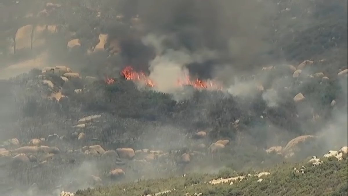 WATCH: Smoke plume from Border 66 brush fire towers above East San ...