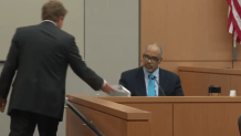 San Diego County deputy district attorney Martin Doyle shows Parrish Chambers Jr. a transcript of his police interview to highlight inconsistent statements.