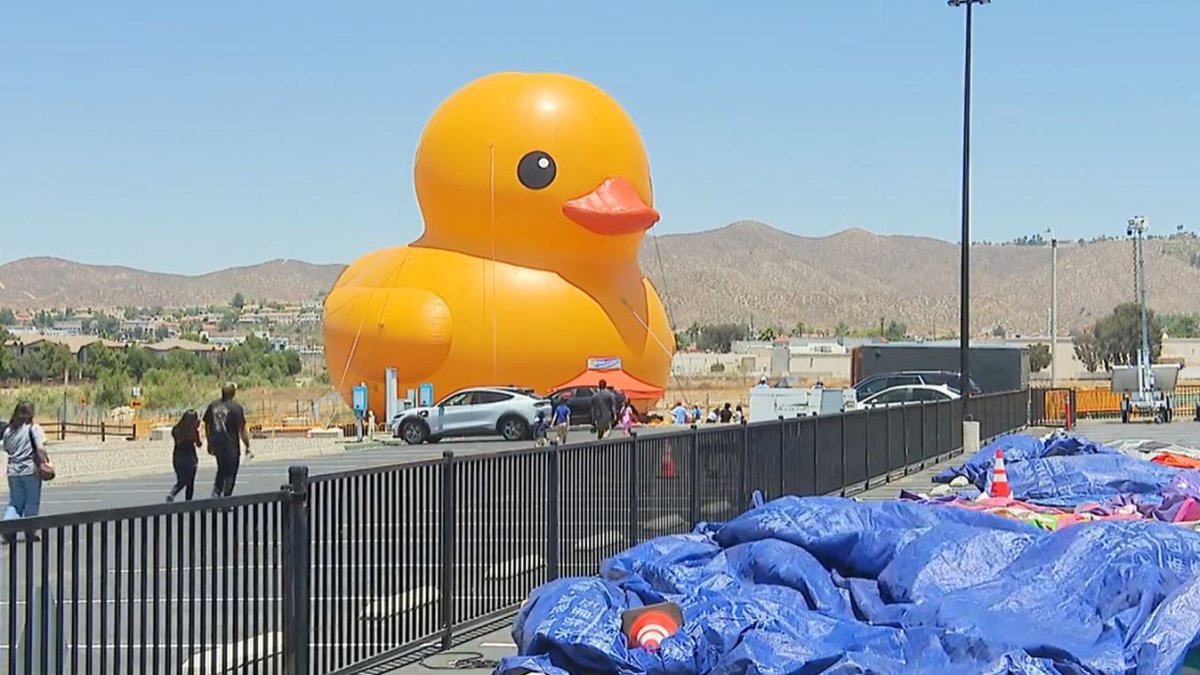 World’s largest rubber duck lands in Lake Elsinore NBC 7 San Diego