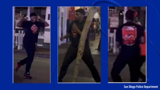 San Diego police sought public help tracking down the person who assaulted a security guard, leaving the victim partially paralyzed, during an altercation in the Gaslamp Quarter. (San Diego Police Department)