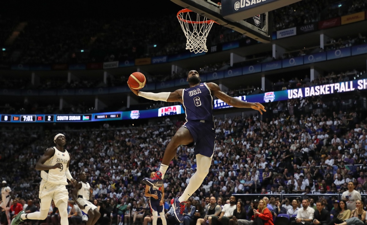 LeBron James Named US Flag Bearer At 2024 Opening Ceremony NBC 7 San   Lebron James Team Usa Flag Bearer 