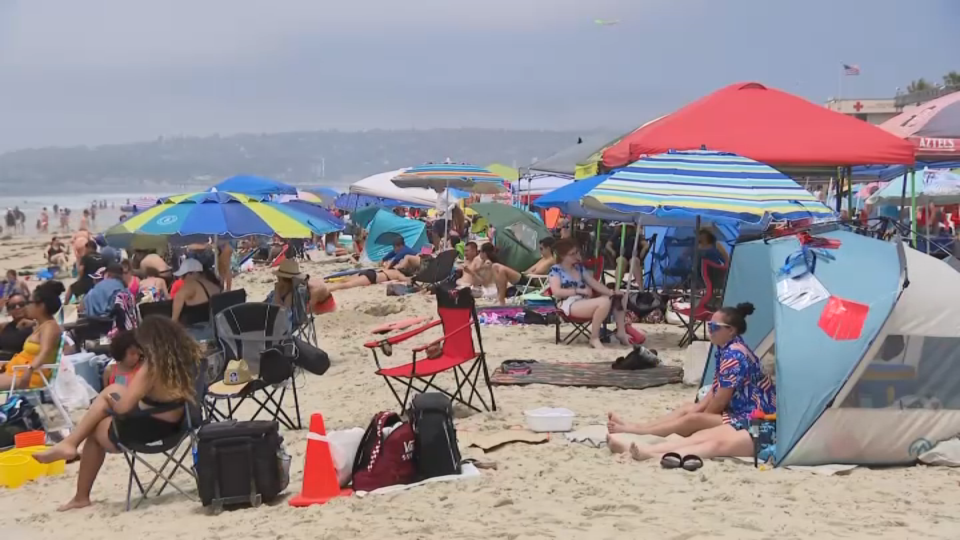 Mission Beach packed for Fourth of July celebrations on July 4, 2024.