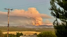 The Nixon Fire seen from Lake Riverside Estates on July 29, 2024.