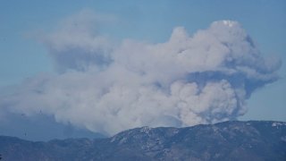 The Nixon Fire seen from Oceanside on July 29, 2024.