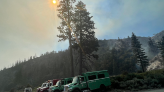 The Vista Fire broke out before 10 a.m. Sunday in the area northeast of Lytle Creek off the 15 Freeway.