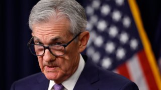 Federal Reserve Chair Jerome Powell announces interest rates will remain unchanged during a news conference at the Federal Reserves’ William McChesney Martin Building in Washington, D.C., on June 12, 2024.