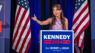 Vice Presidential candidate Nicole Shanahan speaks during a rally for Independent presidential candidate Robert F. Kennedy Jr. on May 13, 2024 in Austin, Texas. 