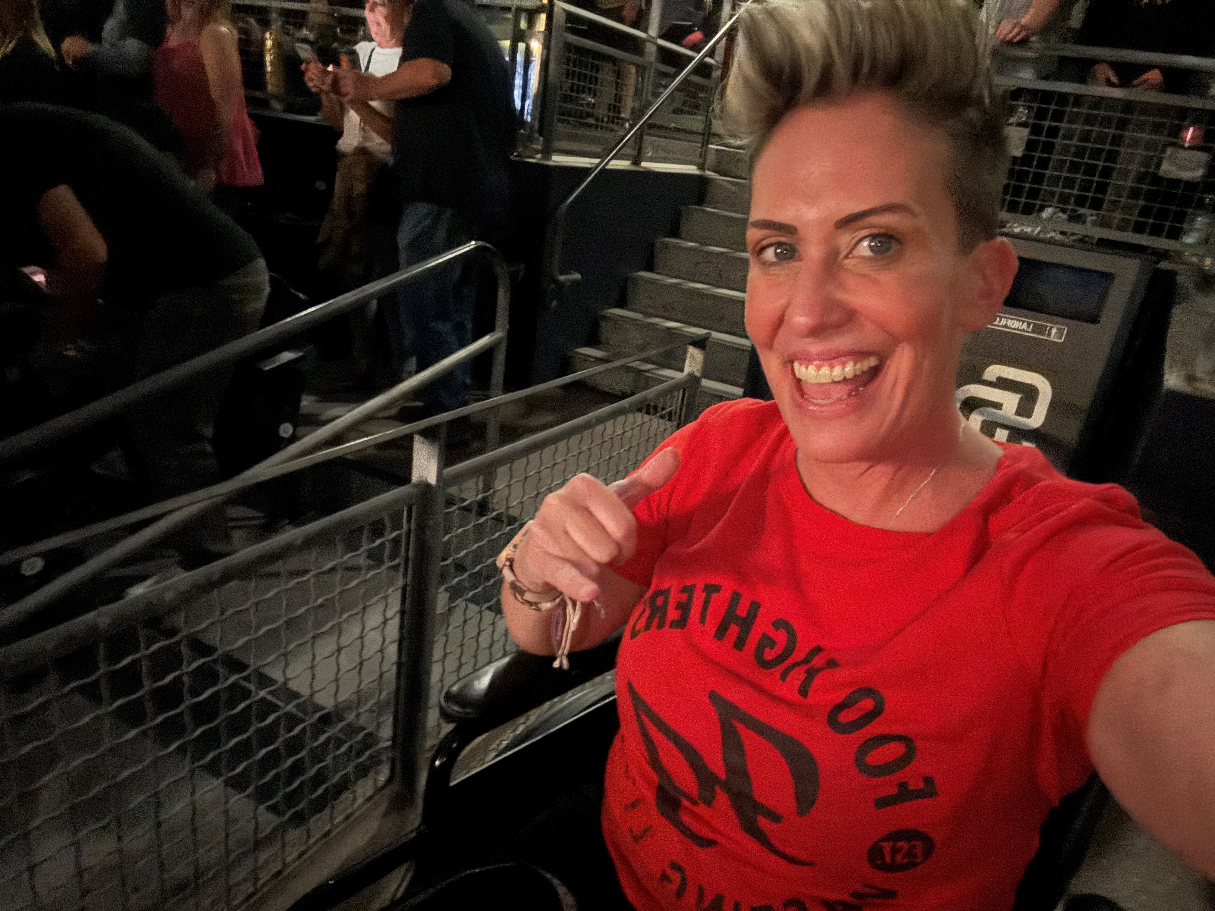 Debra Brennan takes a selfie at the Foo Fighters concert in San Diego August 7