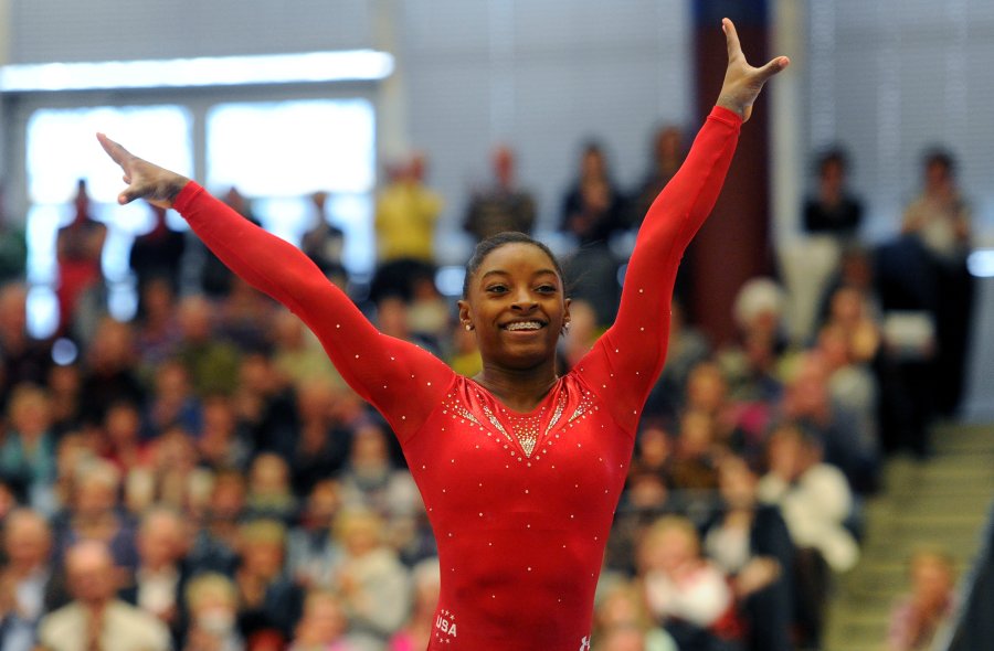 Simone Biles at one of her first major competitions