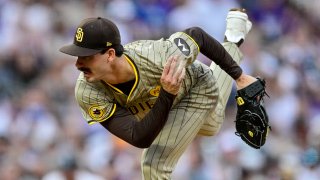 DENVER, COLORADO – AUGUST 17: Dylan Cease #84 of the San Diego Padres pitches in the second inning against the Colorado Rockies at Coors Field on August 17, 2024 in Denver, Colorado. (Photo by Dustin Bradford/Getty Images)