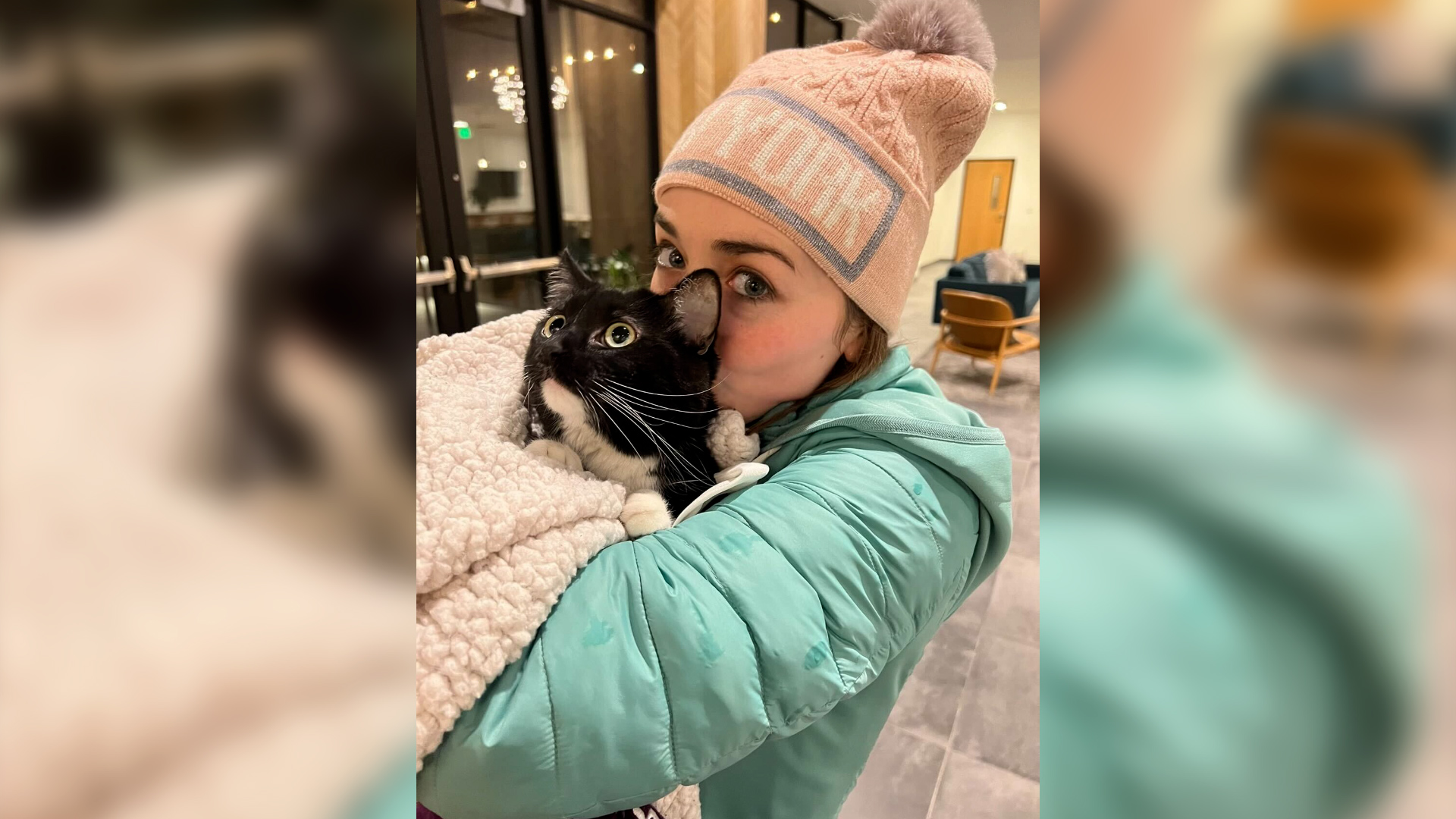 NBC 7 political reporter Joey Safchik adopted Athena from the Nebraska Humane Society right after moving to Omaha for her first job in news. Joey says Athena walked right into her arms at the shelter. Adopting this beautiful, feisty adult tuxedo was the best decision Joey's made, and now they are best friends!