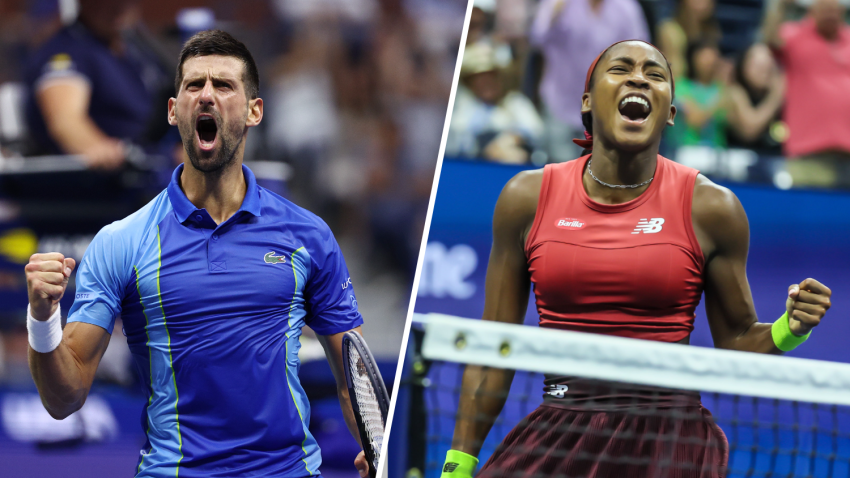 Winners of the 2023 U.S. Open: Novak Djokovic and Coco Gauff.