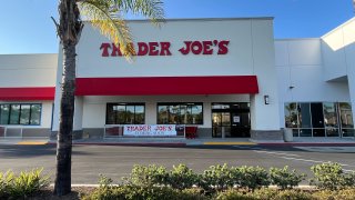 Trader Joe's new location in Santee on the eve of its first day of business on July 31, 2024. (NBC 7 San Diego)