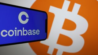 SAN ANSELMO, CALIFORNIA – JUNE 06: In this photo illustration, the Coinbase logo is displayed on a screen on June 06, 2023 in San Anselmo, California. The Securities And Exchange Commission has filed a lawsuit against cryptocurrency exchange Coinbase for allegedly violating securities laws by acting as an exchange, a broker and a clearing agency without registering with the Securities and Exchange Commission. (Photo Illustration by Justin Sullivan/Getty Images)