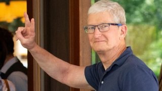 Tim Cook, CEO of Apple, at the Allen & Company Sun Valley Conference in Sun Valley, Idaho, on July 9, 2024.