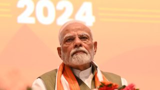 Indian Prime Minister Narendra Modi during the launch of BJP membership campaign on Sept. 2, 2024 in New Delhi, India.