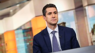 Michael Feroli, chief U.S. economist of JPMorgan Securities, listens during a Bloomberg Television interview in New York on March 6, 2018.