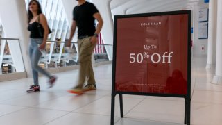 People walk through a Manhattan mall on July 05, 2024 in New York City. 