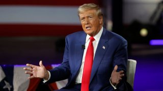 Republican presidential nominee, former U.S. President Donald Trump participates in a Fox News Town Hall at the New Holland Arena in Harrisburg, Pennsylvania on September 04, 2024.