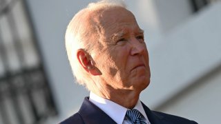 US President Joe Biden looks on before speaking ahead of the 30th anniversary of the Violence Against Women Act on the South Lawn of the White House in Washington, DC, September 12, 2024.