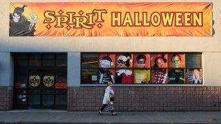 A former Rite Aid store, reopened as a Spirit Halloween, in the Queens borough of New York, US, on Monday, Oct. 16, 2023. 