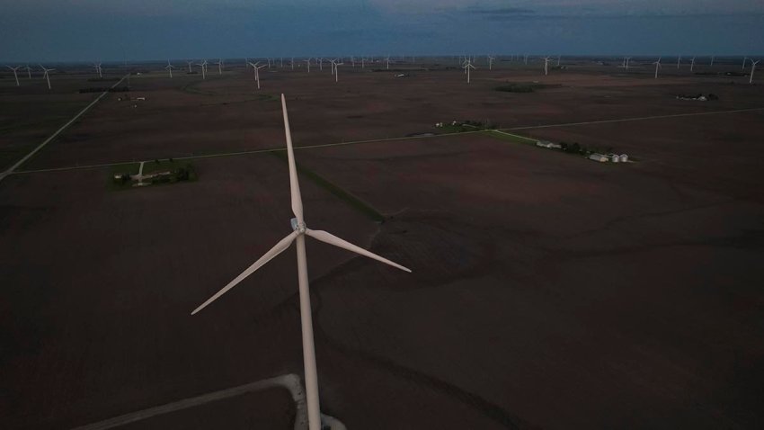 FILE - Wind turbines operate May 7, 2024, in Paxton, Ill.