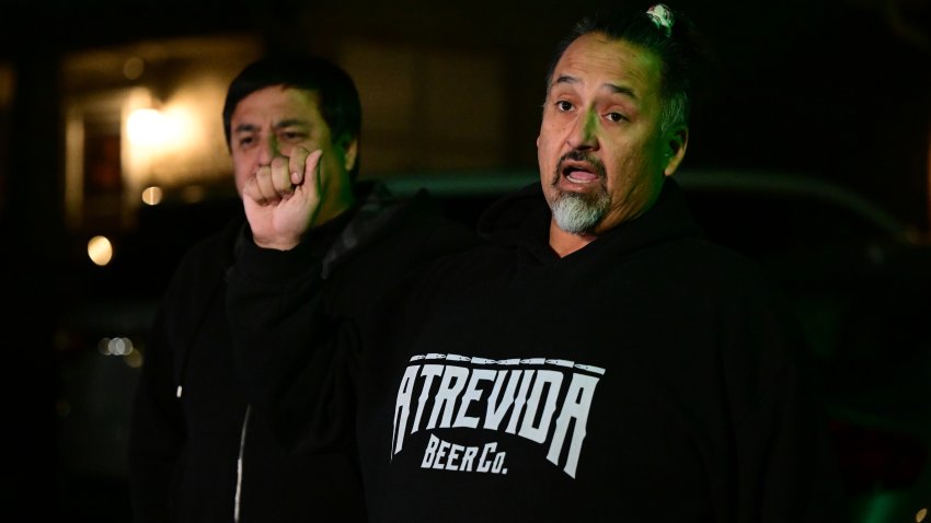 COLORADO SPRING, CO – NOVEMBER 21:  Richard  Fierro, with his brother Ed by his side, talks about the night of the shooting outside of his home on November 21, 2022 in Colorado Springs, Colorado. Fierro is credited with saving many lives when he took the shooter by the back and pulled him to the ground. He was able to get the shooters gun and hit him over the head with it. He told another person to kick the shooter until police arrived on scene. Fierro said his training in the Army helped him react to the shooter. Fierro, a former Army major, had three tours in Afghanistan and one in Iraq. Fierro was detained by the police for an hour before they realized what he had done inside the Club Q. He is being hailed a hero for stopping the shooter from killing many more people inside the gay nightclub. An attacker opened fire in a gay nightclub late Saturday night killing five people and wounding at least 25, officials said. Colorado Springs police Chief Adrian Vasquez identified the suspect as 22-year old Anderson Lee Aldrich. (Photo by Helen H. Richardson/MediaNews Group/The Denver Post via Getty Images)