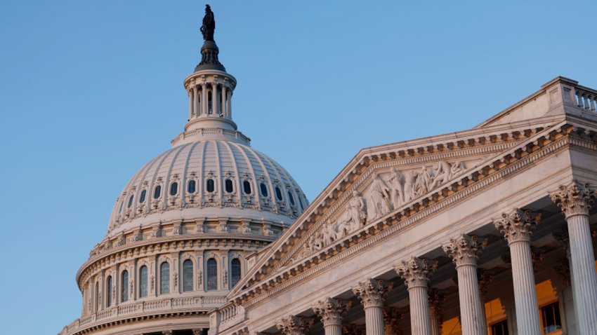 A view of the U.S. Capitol Building during sunrise on September 05, 2024 in Washington, DC.