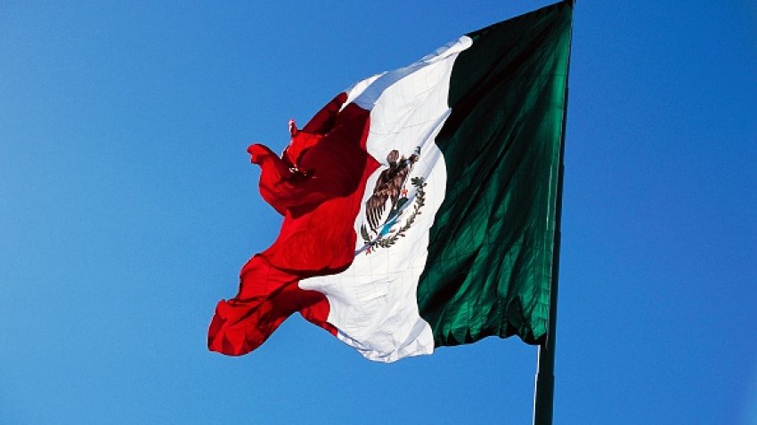 Mexican flag, Ensenada, Northern Baja California