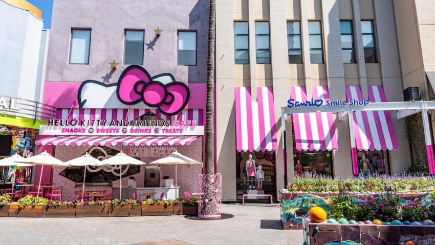 The Hello Kitty and Friends Cafe and the Sanrio Smile Shop open on Friday, Sept. 6, 2024, at Universal CityWalk.