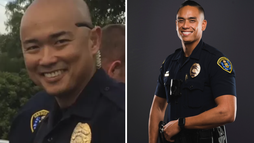 Officer Jonathan De Guzman (left) and Officer Austin Machitar (right).