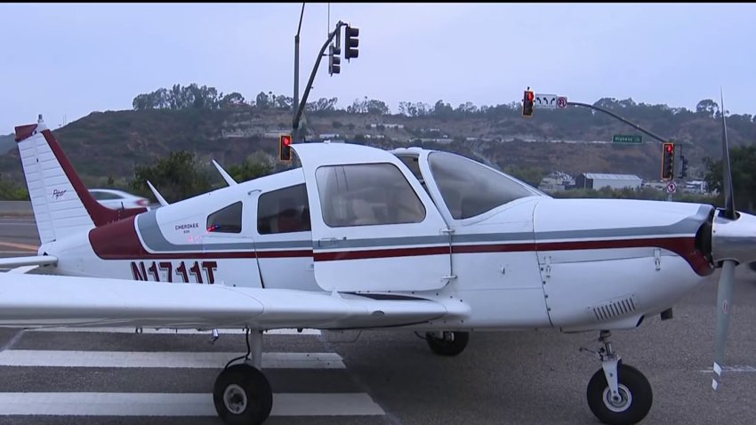 A small plane made an emergency landing on SR-76 in Oceanside.