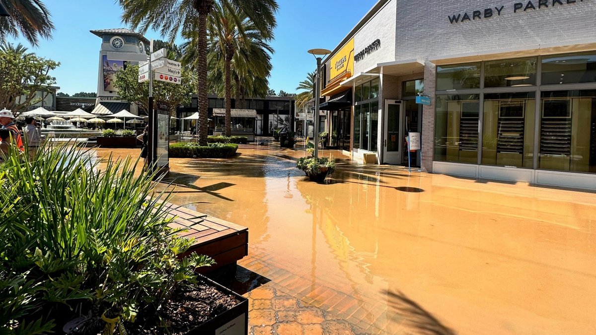 Westfield UTC mall partially floods with brown water