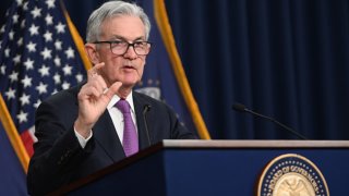 U.S. Federal Reserve Chair Jerome Powell speaks during a news conference after a Federal Open Market Committee (FOMC) meeting on September 20, 2023 in Washington, DC.